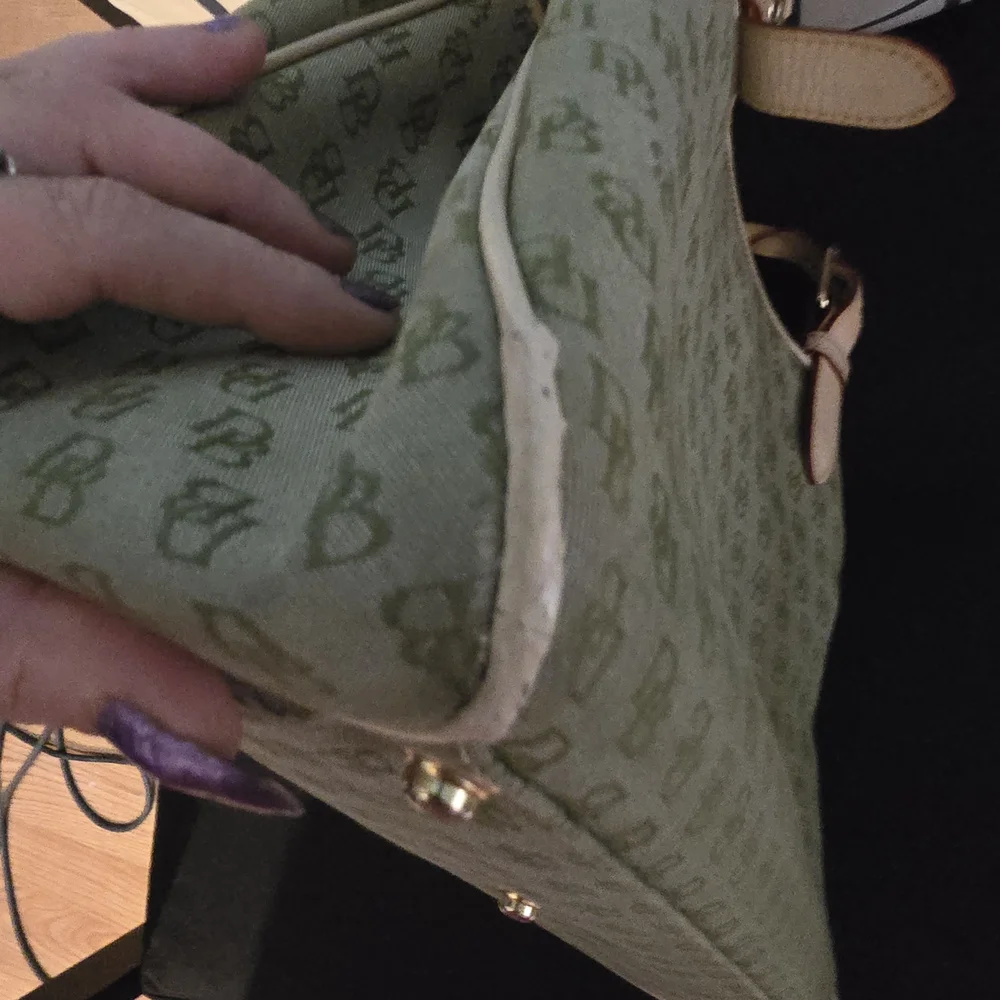 Dooney & Bourke Olive and Tan Satchel
